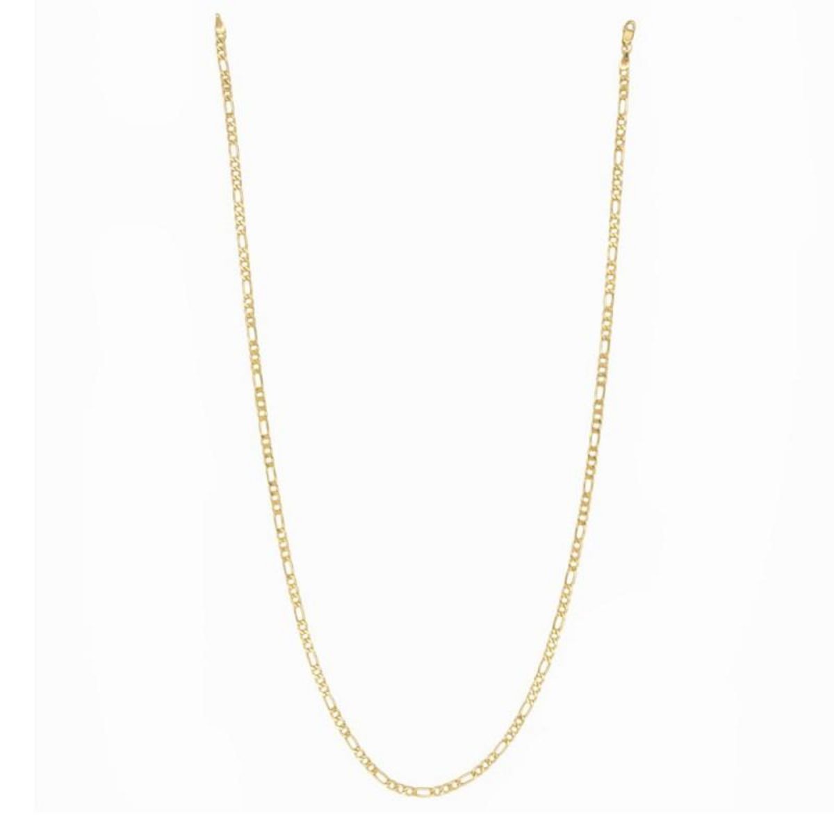 L'ATELIER D'AZUR Collier / Chaîne Or 18 Carats Jaune - Maille Figaro Alternée 1+3 - Homme 50cm