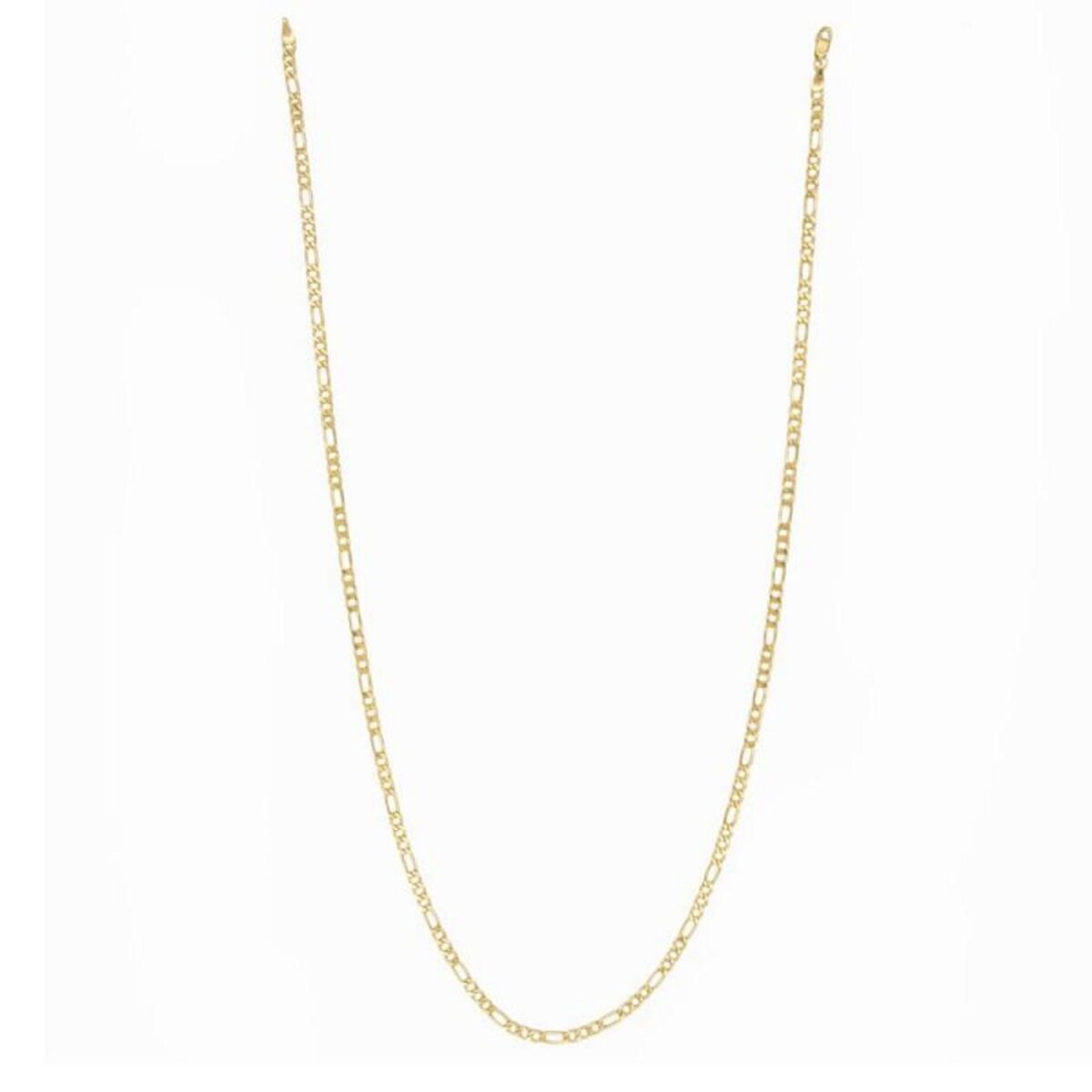 L'ATELIER D'AZUR Collier / Chaîne Or 18 Carats Jaune - Maille Figaro Alternée 1+3 - Homme 50cm