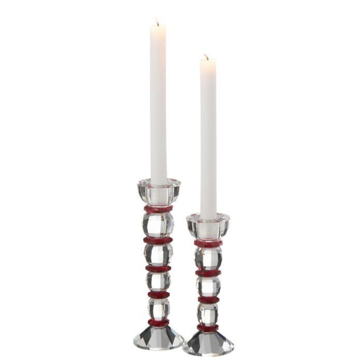 Paris Prix Chandelier Design en Cristal  Annie  18cm Transparent & Rouge