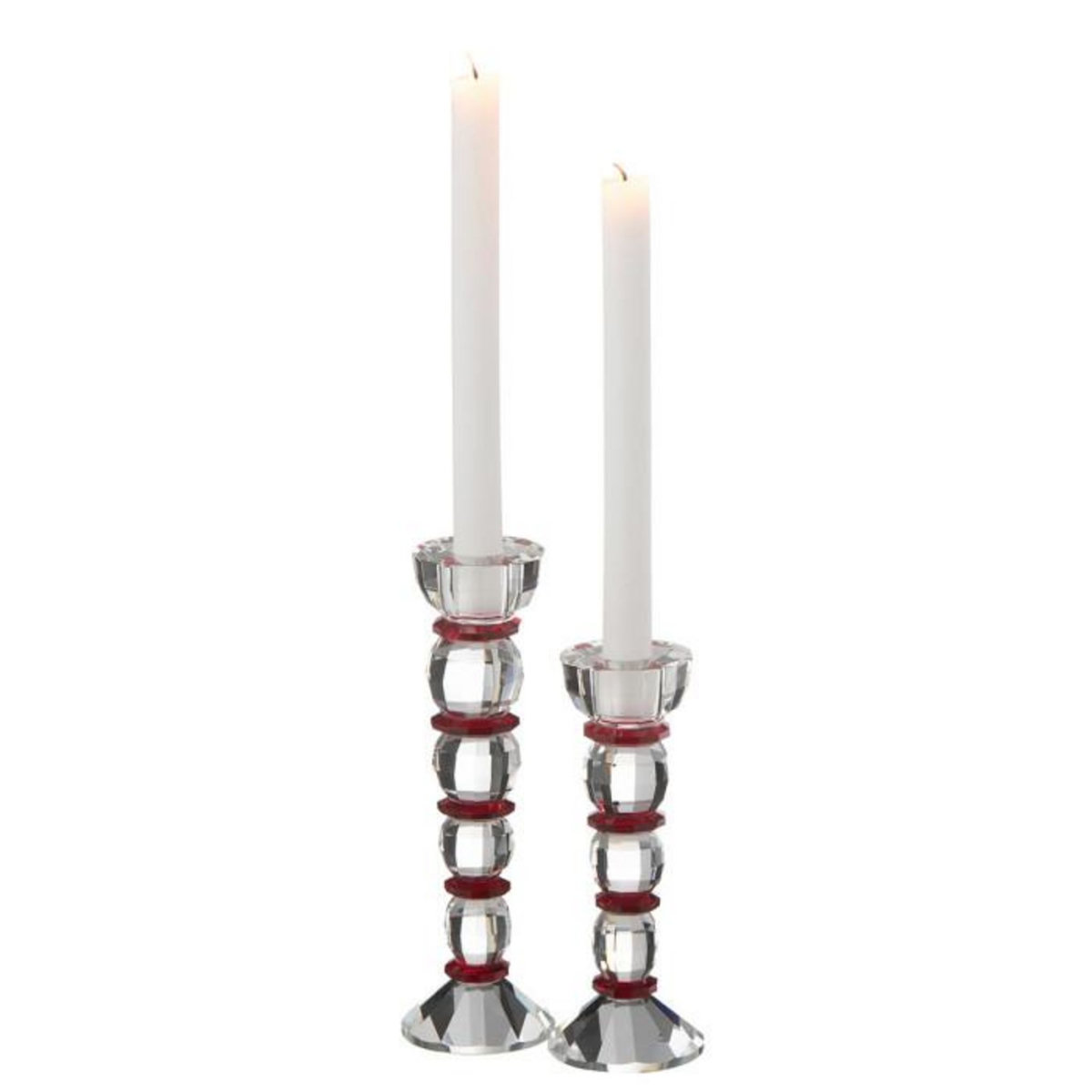 Paris Prix Chandelier Design en Cristal  Annie  18cm Transparent & Rouge