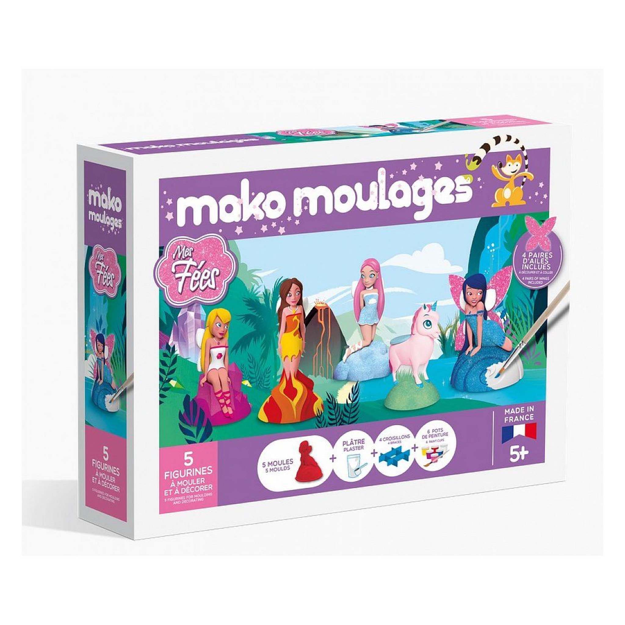 Voir la diapositive 1 : Mako Creations Mako moulage mes fees 5 moules