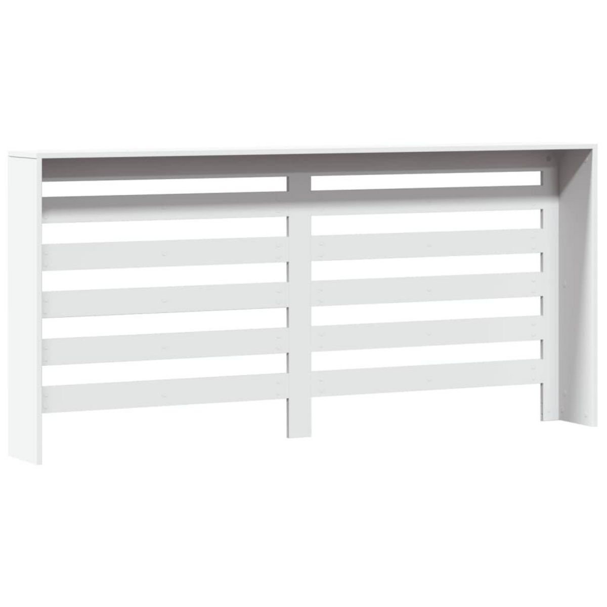 VIDAXL Cache-radiateur blanc 175x20x82 cm bois d'ingenierie