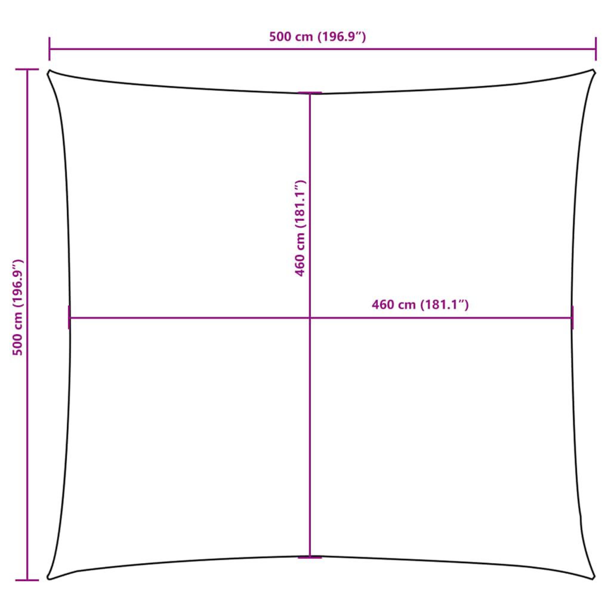 Voir la diapositive 6 : VIDAXL Voile de parasol tissu oxford carre 5x5 m marron