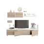 Voir la diapositive 4 : Meuble TV 4 portes avec étagère murale L200cm YOPAL