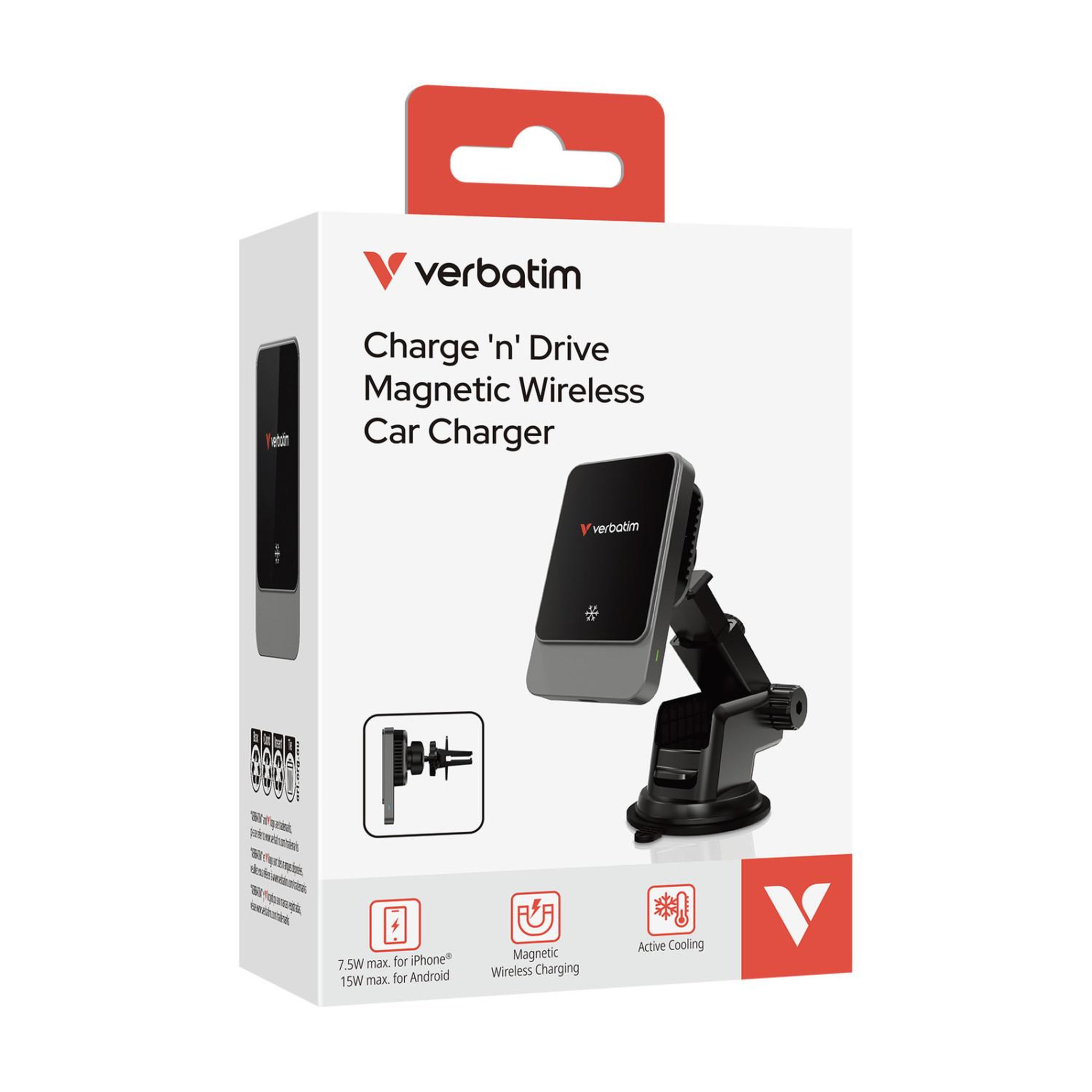 Voir la diapositive 3 : Verbatim Verbatim charge 'n' drive smartphone noir usb recharge sans fil charge rapide auto