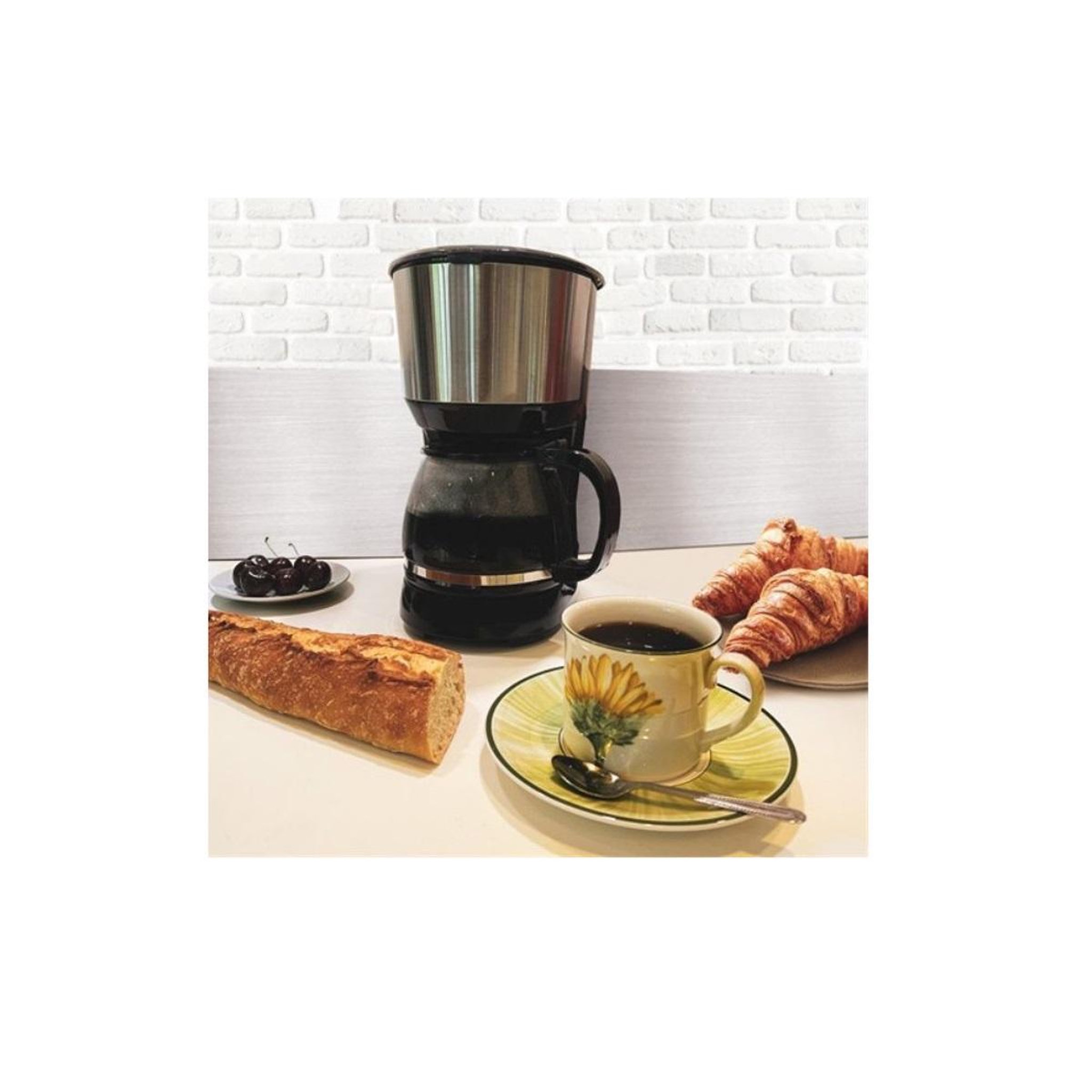 Voir la diapositive 3 : LITTLE BALANCE Cafetière filtre 10 tasses 750w noir/inox - 8629
