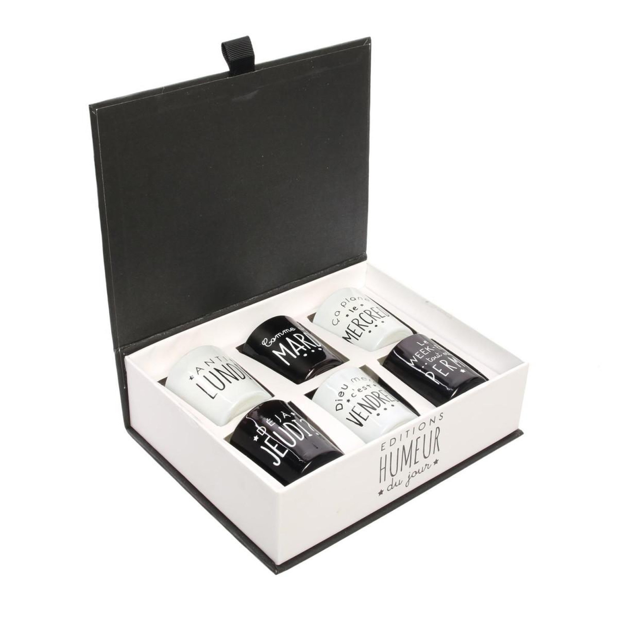 Voir la diapositive 2 : The Home Deco Factory Coffret 6 Bougies Parfumées  Humeur  31g Vanille