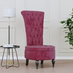 VIDAXL Chaise a dossier haut rouge bordeaux conception de bouton