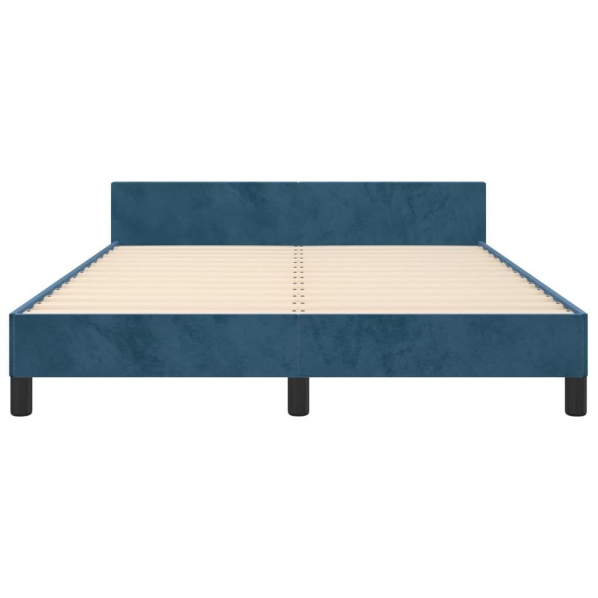 VIDAXL Cadre de lit sans matelas bleu fonce 140x200 cm velours
