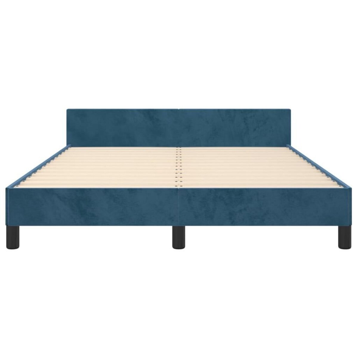 VIDAXL Cadre de lit sans matelas bleu fonce 140x200 cm velours