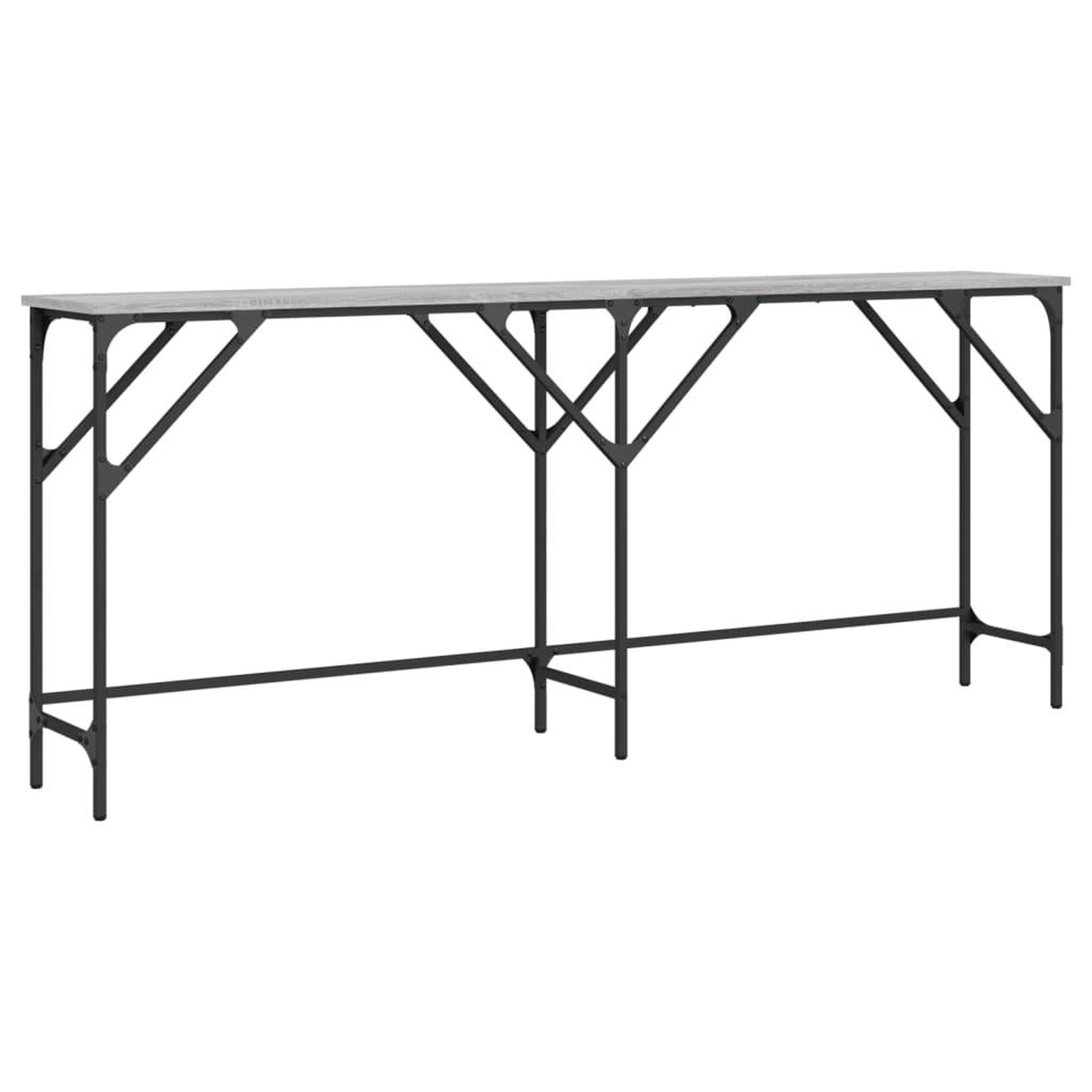 Voir la diapositive 2 : VIDAXL Table console sonoma gris 180x29x75 cm bois d'ingenierie