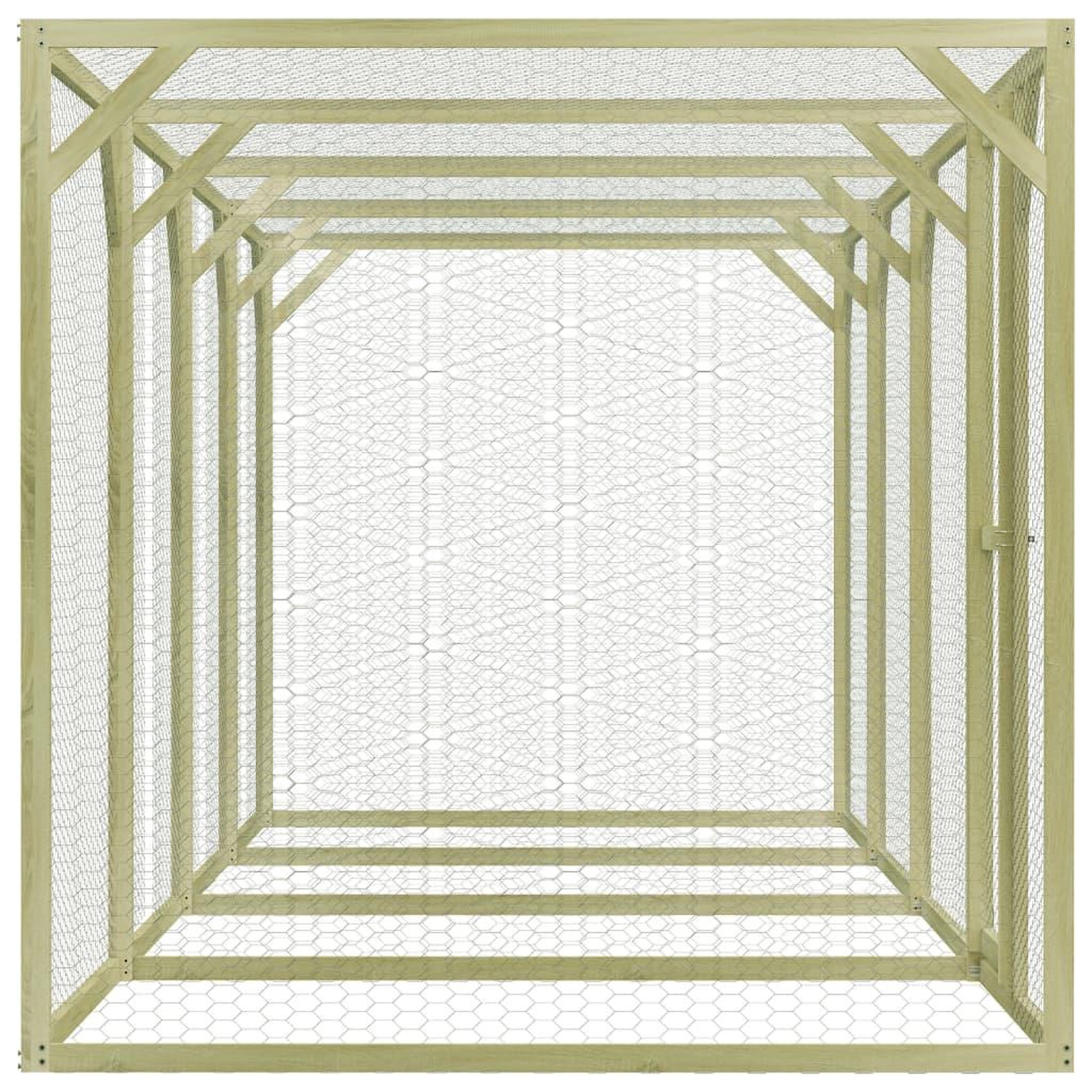 Voir la diapositive 3 : VIDAXL Poulailler 1,5x6x1,5 m Pinede impregnee