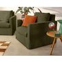 Voir la diapositive 4 : LISA DESIGN Serena - housse en velours côtelé pour fauteuil