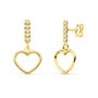 Voir la diapositive 1 : L'ATELIER D'AZUR Boucles d'Oreilles Or 18 Carats 750/000 Jaune - Motif Coeurs Pendants