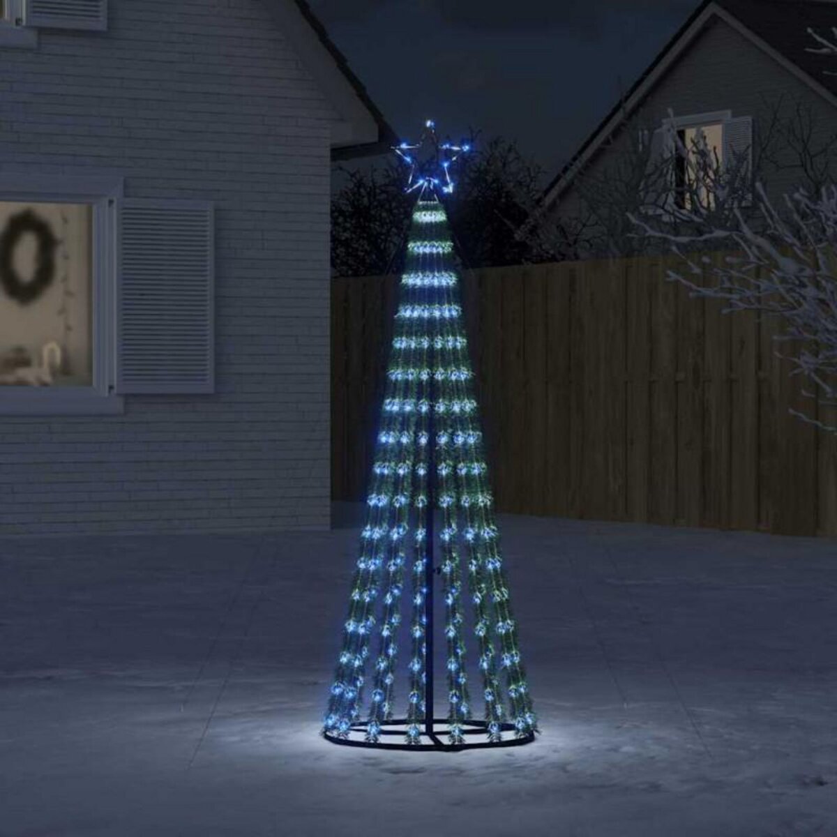 VIDAXL Sapin de Noël à LED 275 LED bleu 180 cm