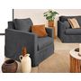 Voir la diapositive 4 : LISA DESIGN Serena - housse en velours texturé pour fauteuil