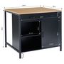 Voir la diapositive 8 : Îlot central de cuisine 1 tiroir 1 porte 1 étagère - L100cm PEPER