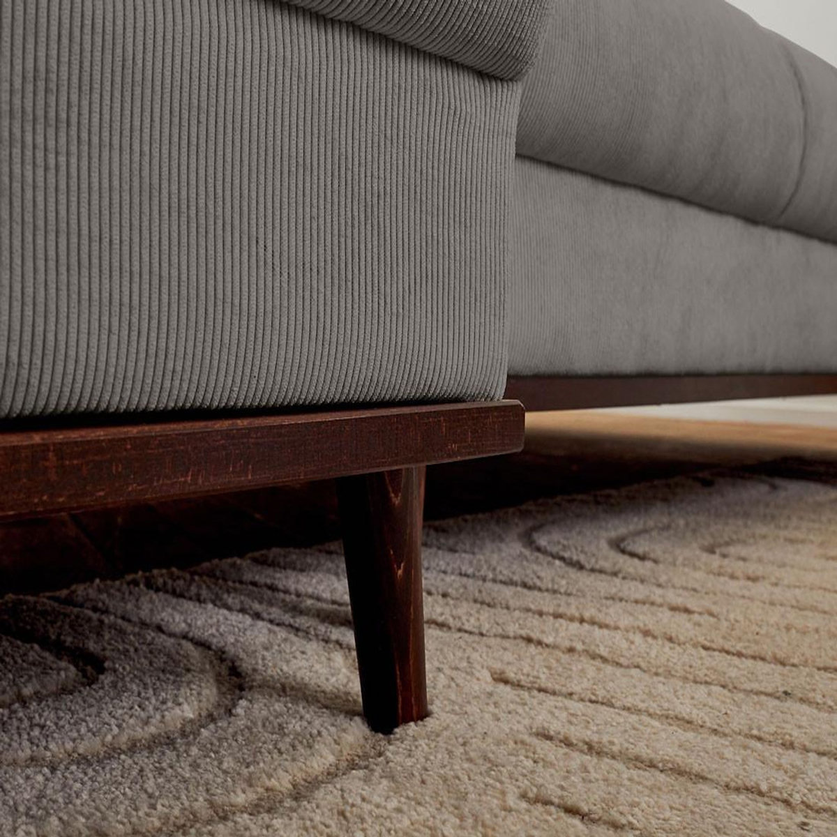 LISA DESIGN Albane - canapé panoramique en u - 7 places - convertible avec coffre - en velours côtelé