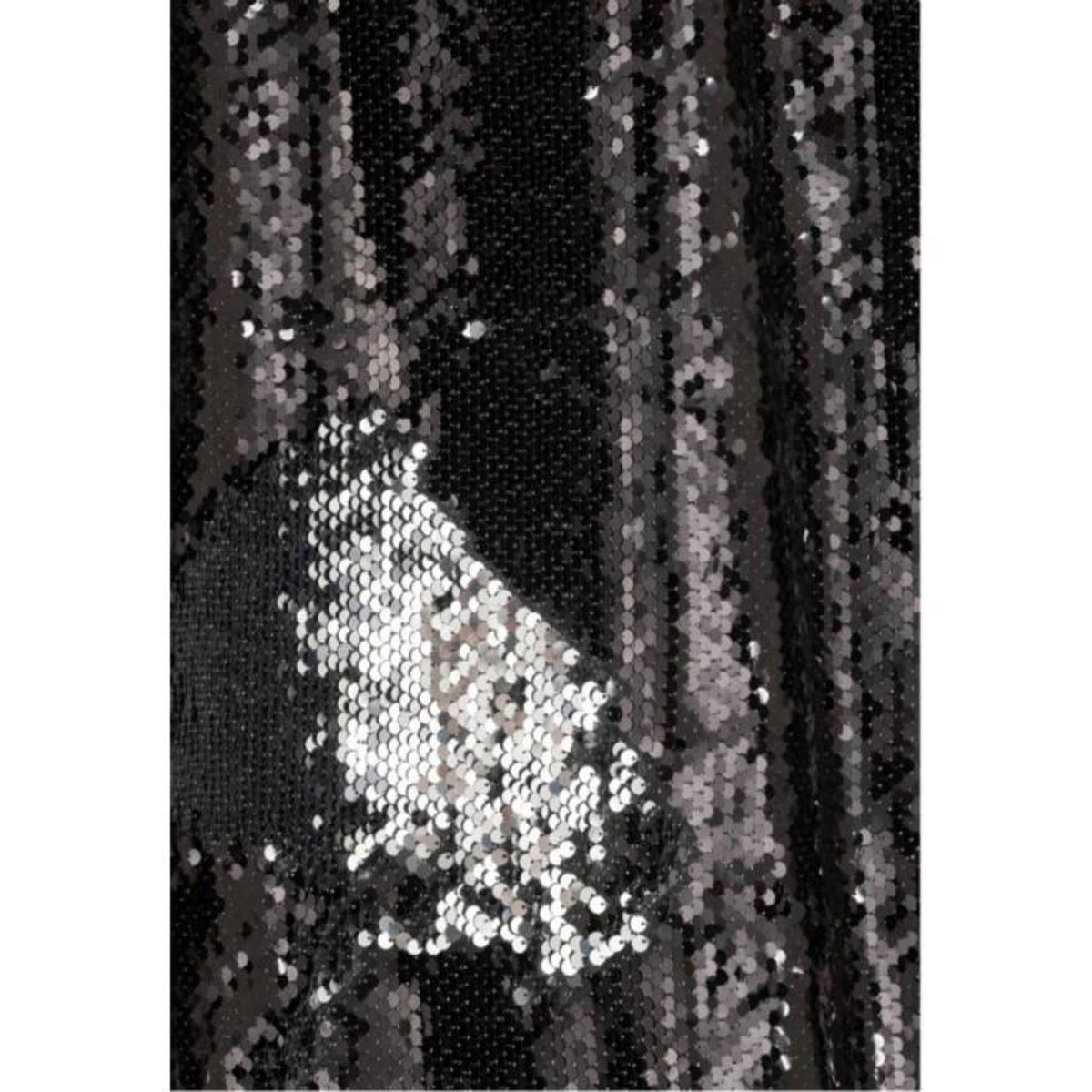 Paris Prix Rideau à Passants  Sequin  125x250cm Noir & Argent