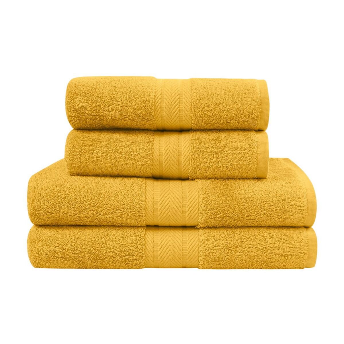 Sensei Maison Ensemble de bain 4 pièces (2 draps de bain + 2 serviettes de toilette) LUXURY