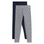 Voir la diapositive 1 : INEXTENSO Lot de 2 leggings fille