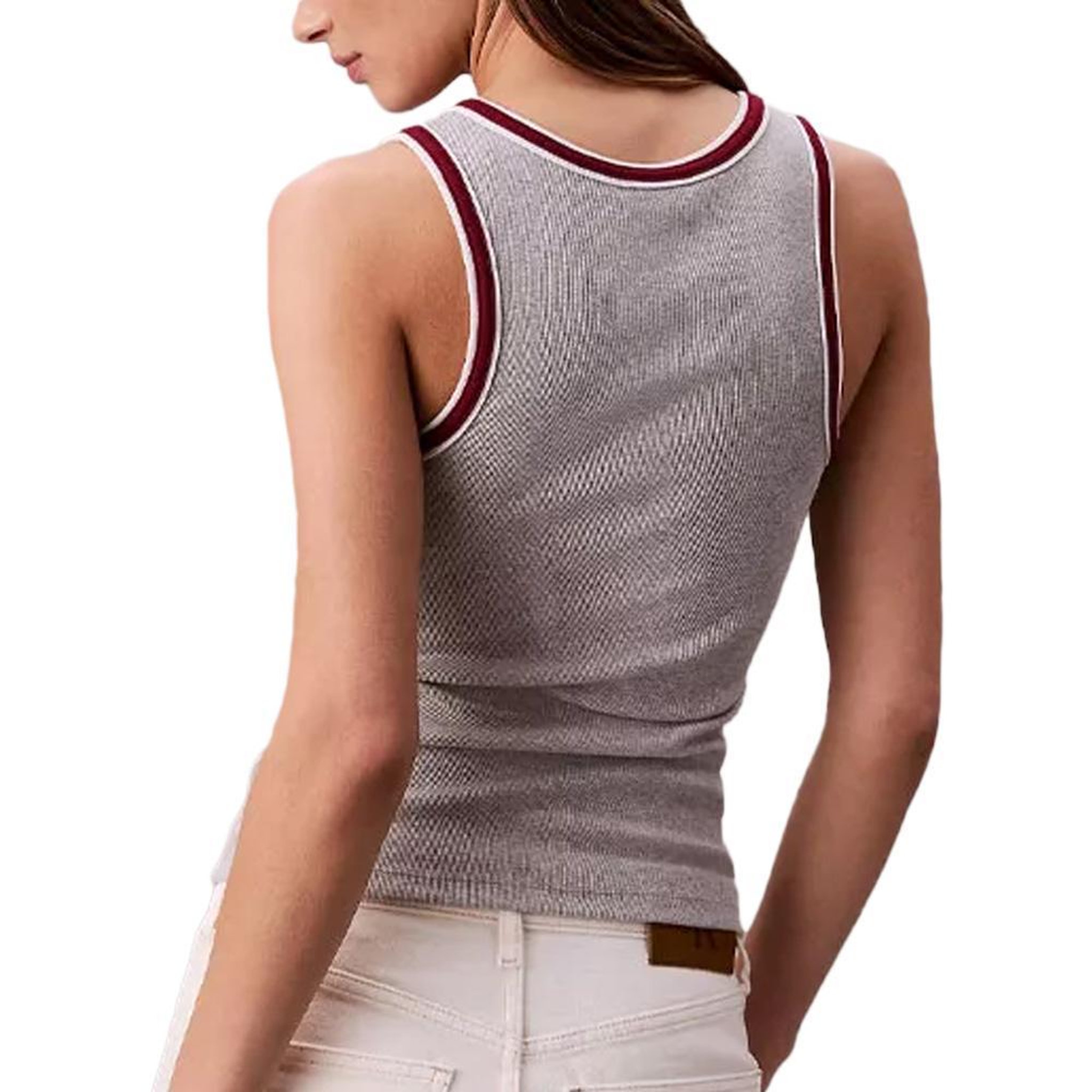Voir la diapositive 2 : CALVIN KLEIN JEANS Débardeur Gris Femme Calvin Klein Jeans LV047D200G