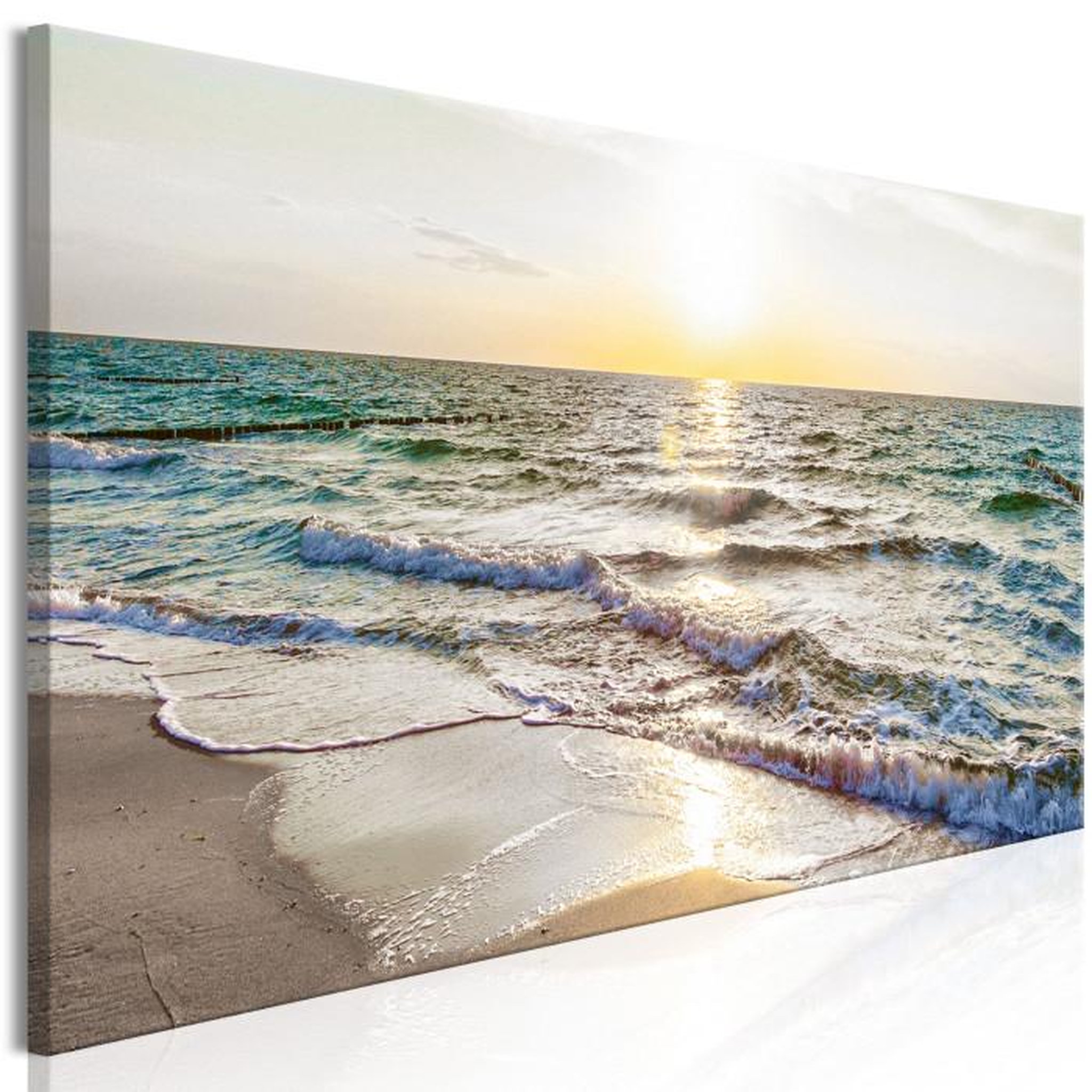 Paris Prix Tableau Imprimé  Calm Waves Narrow Grey. Coloris disponibles : Multicolore