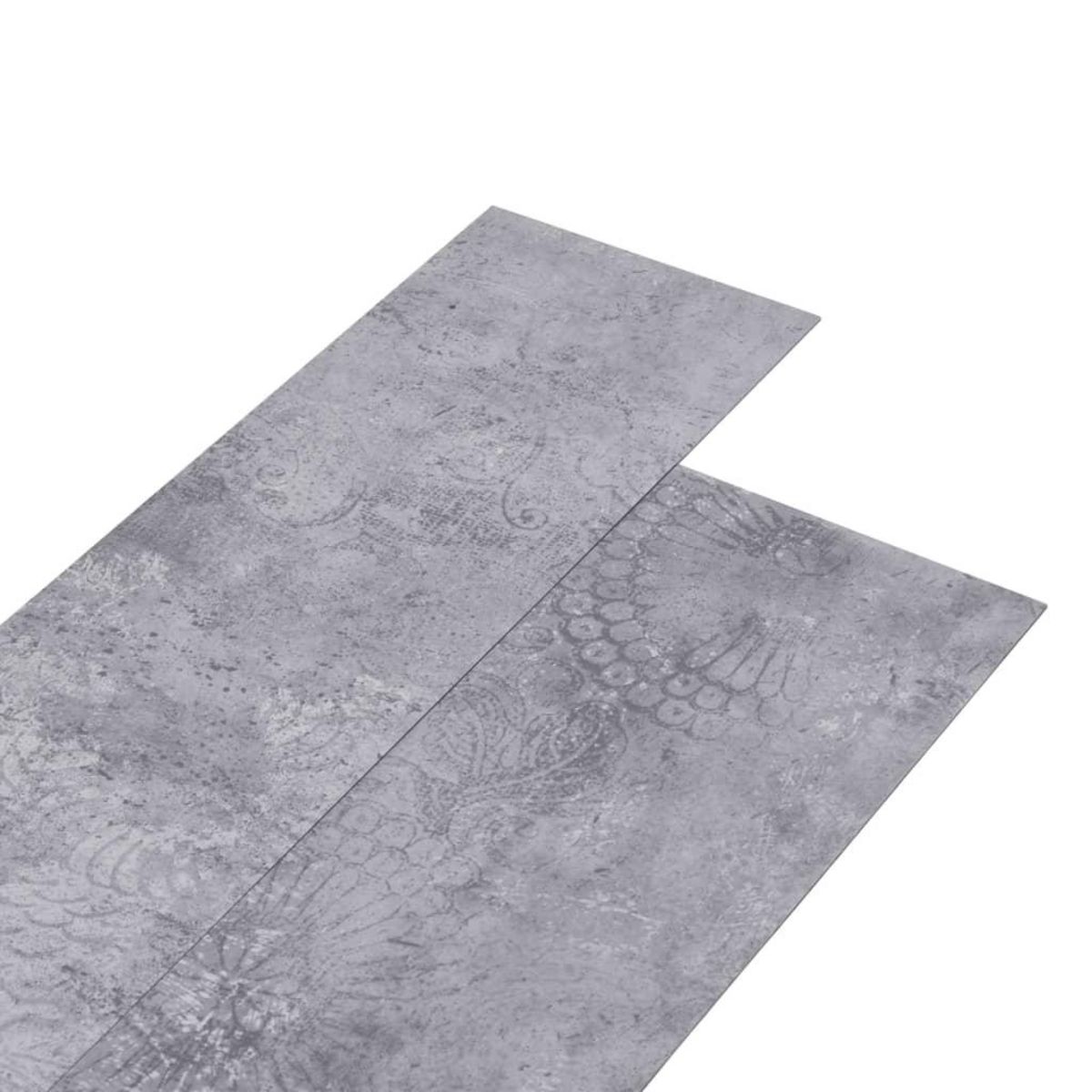 VIDAXL Dalles de plancher PVC 4,46 m^2 3 mm autoadhesif gris ciment