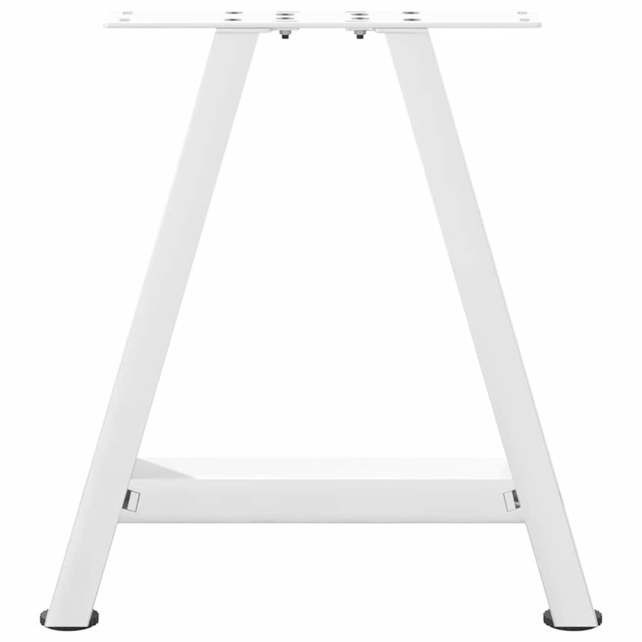 Voir la diapositive 5 : VIDAXL Pieds de table basse forme de A 2 pcs blanc 38x(42-43) cm acier