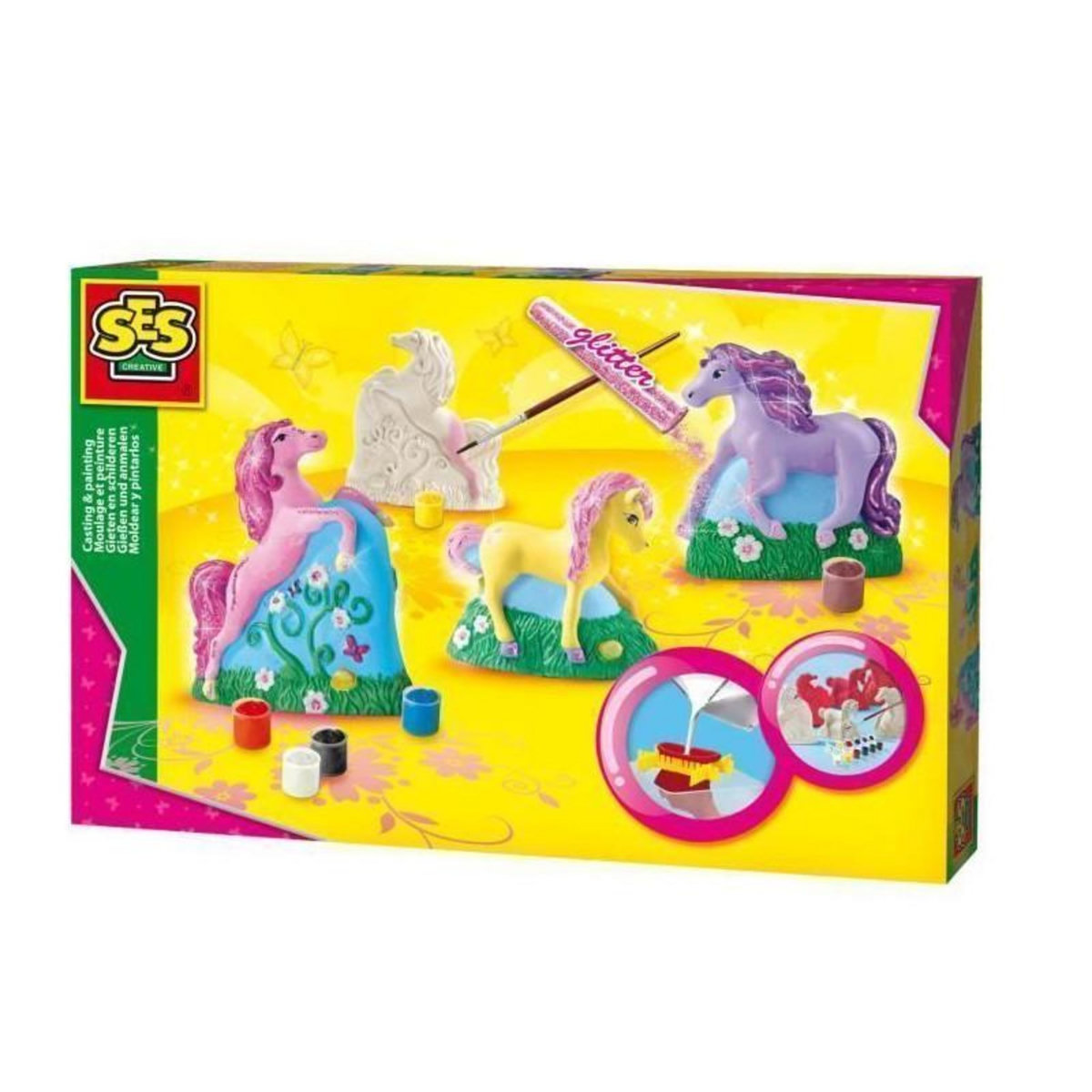 SES Creative SES CREATIVE Moulage et peinture - 3 chevaux