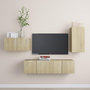 Voir la diapositive 1 : VIDAXL Ensemble de meubles TV 4 pcs Chene sonoma Bois d'ingenierie