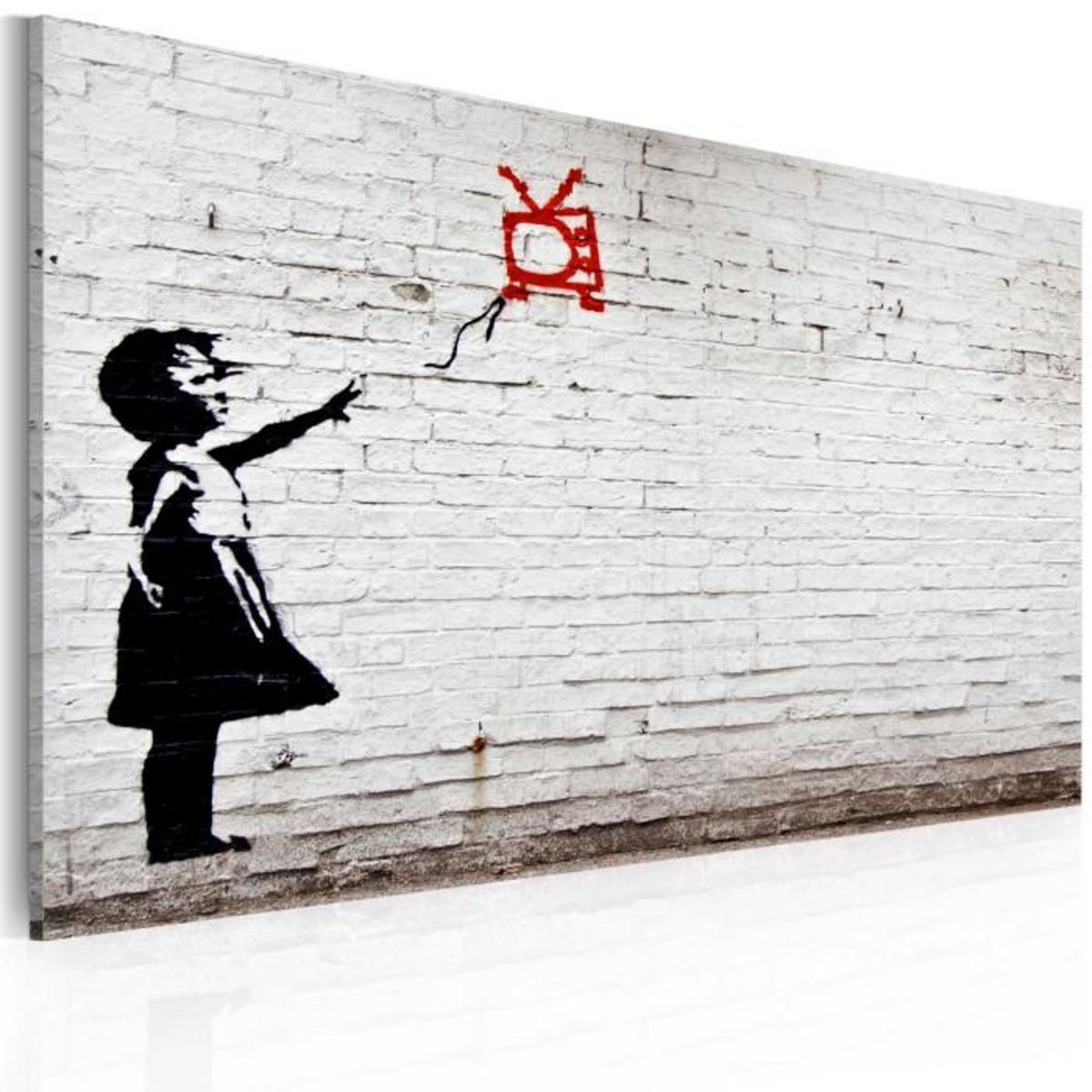 Paris Prix Tableau Imprimé  Fille avec TV - Banksy  40x60cm
