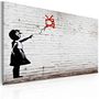 Voir la diapositive 1 : Paris Prix Tableau Imprimé  Fille avec TV - Banksy  40x60cm