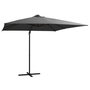 Voir la diapositive 1 : VIDAXL Parasol de jardin en porte-a-faux lumieres LED et mat en acier