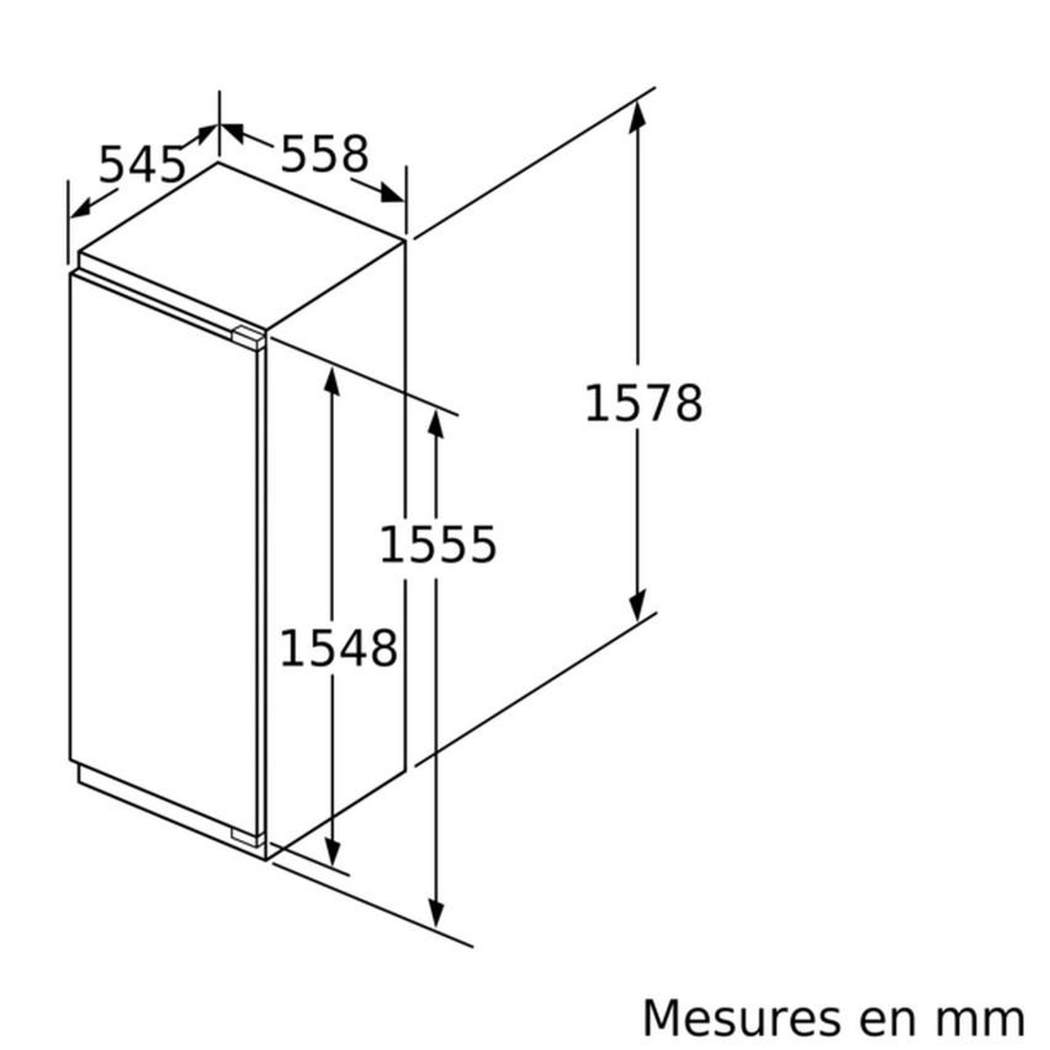Voir la diapositive 3 : Siemens Réfrigérateur 1 porte intégrable à pantographe 248l - ki72lade0