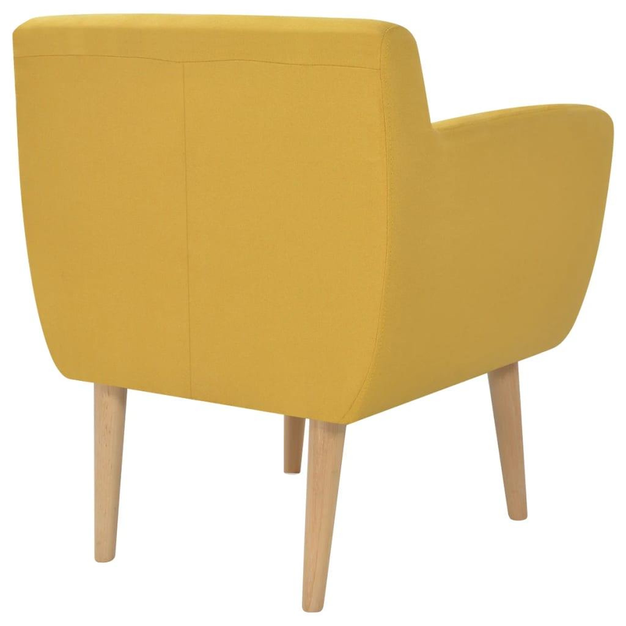 Voir la diapositive 3 : VIDAXL Fauteuil jaune tissu