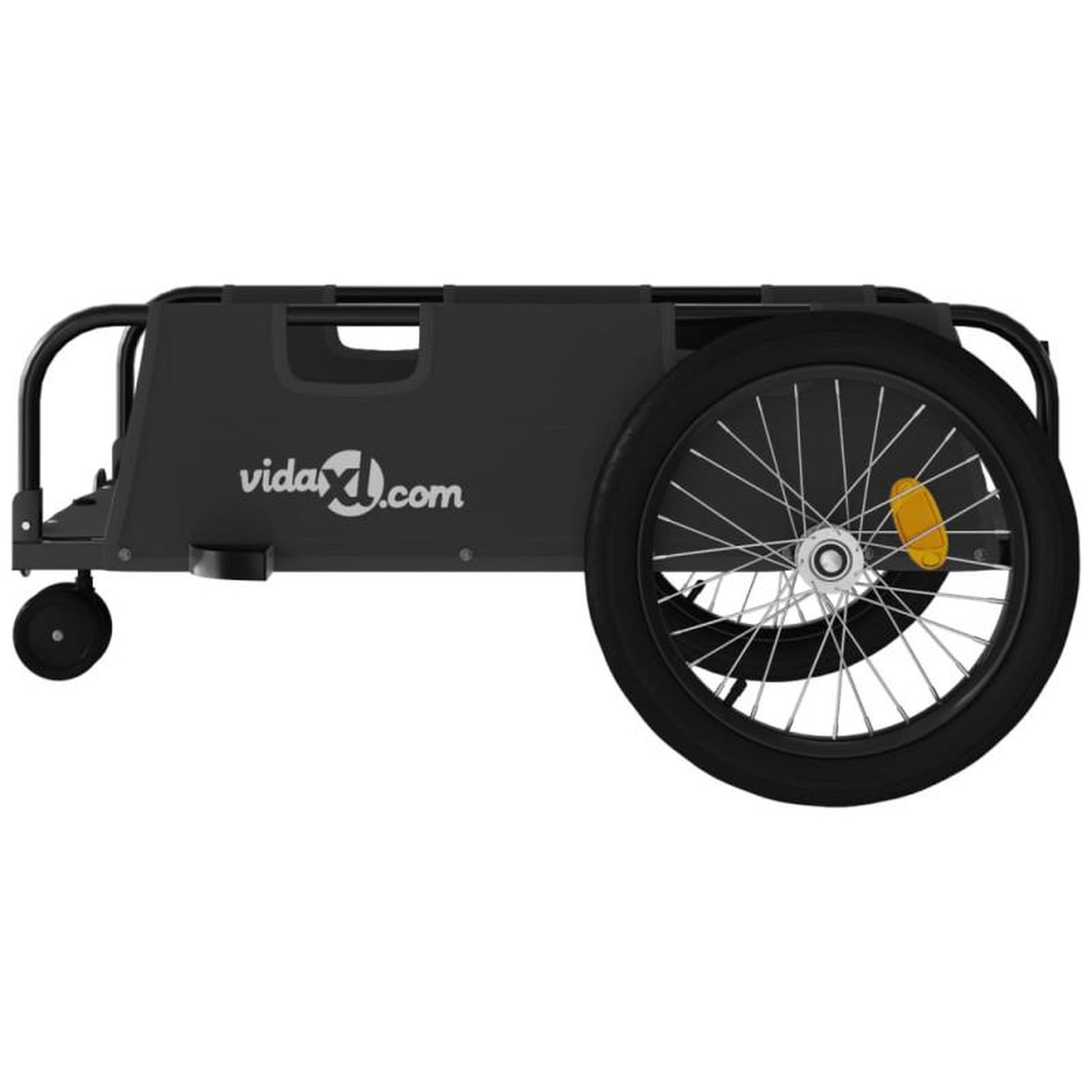 Voir la diapositive 6 : VIDAXL Remorque de vélo noir tissu oxford et fer