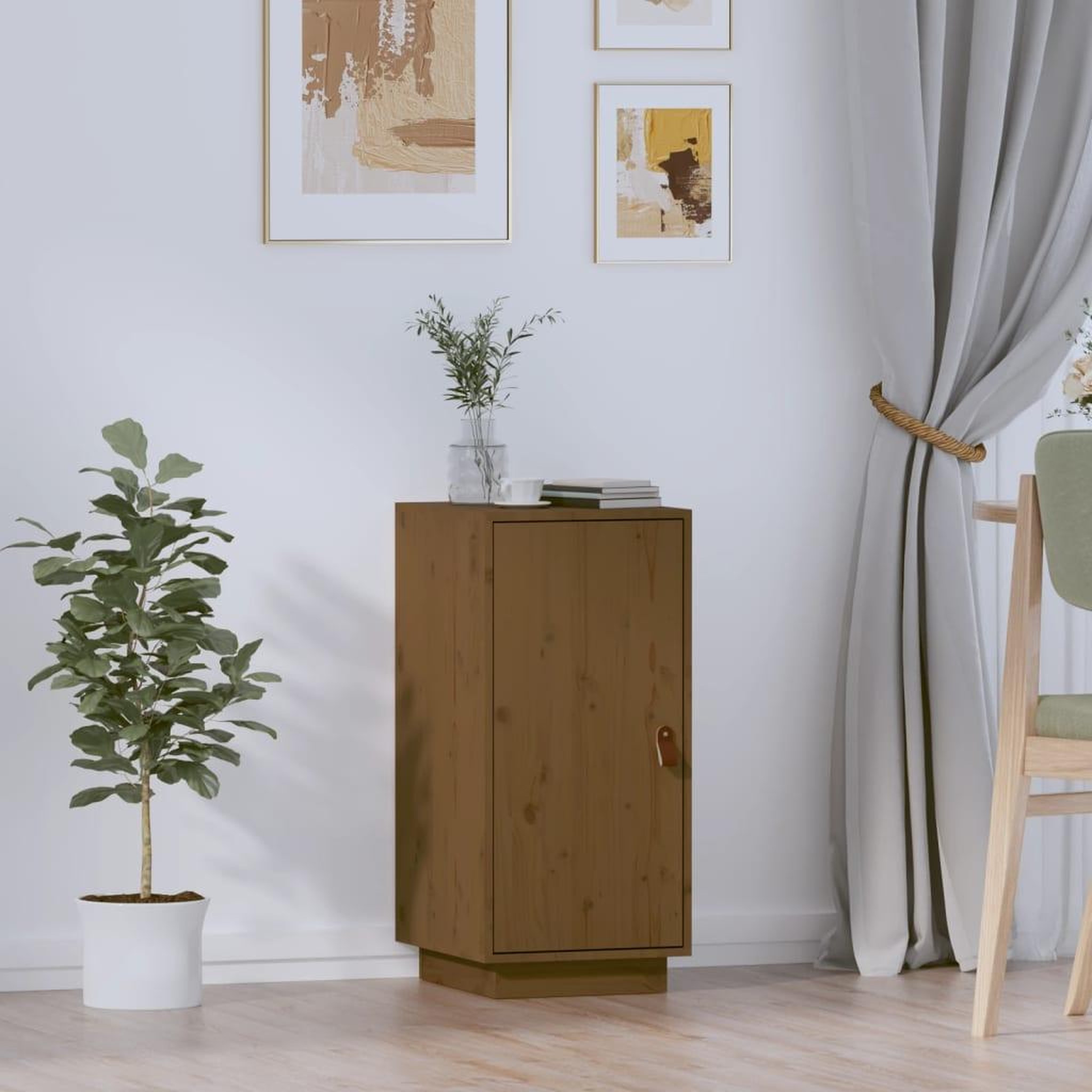 Voir la diapositive 1 : VIDAXL Buffet Marron miel 34x40x75 cm Bois massif de pin