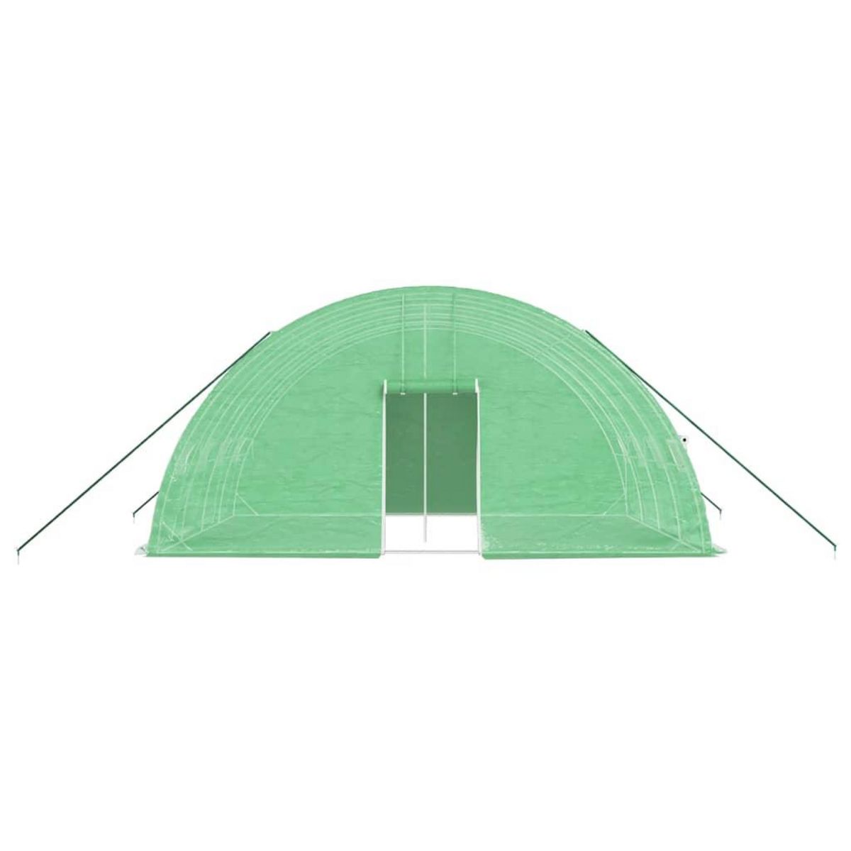 VIDAXL Serre avec cadre en acier vert 24 m^2 6x4x2,85 m