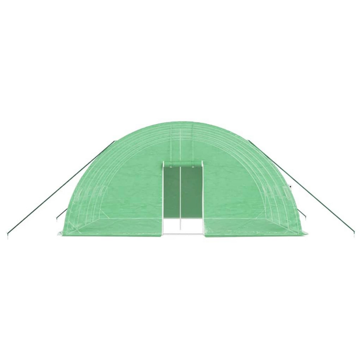 VIDAXL Serre avec cadre en acier vert 24 m^2 6x4x2,85 m