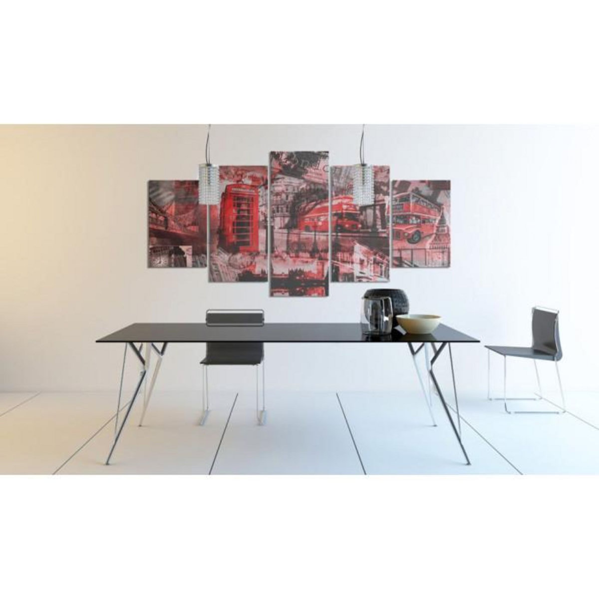 Paris Prix Tableau Imprimé 5 Panneaux  Collage