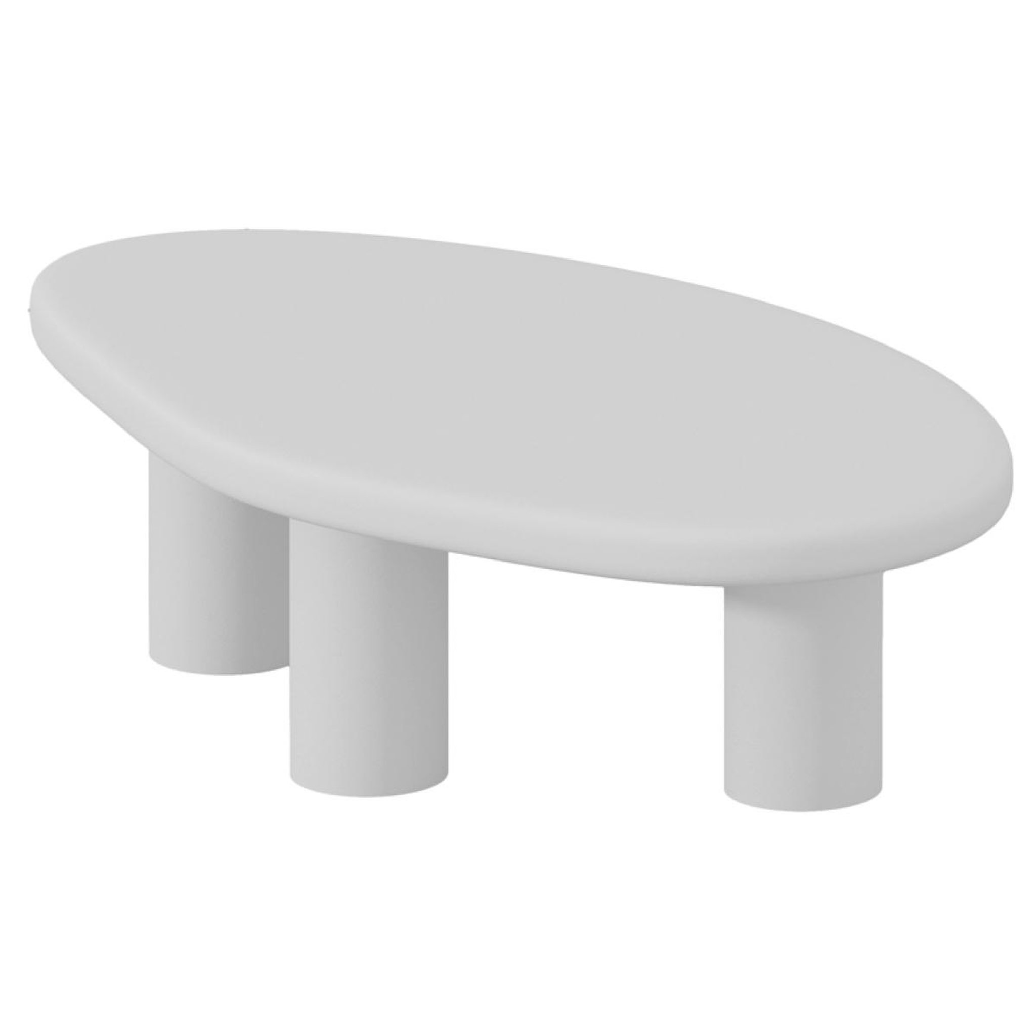 Voir la diapositive 5 : JLC KREATION Table basse organique en fibre de ciment écru 120cm rita