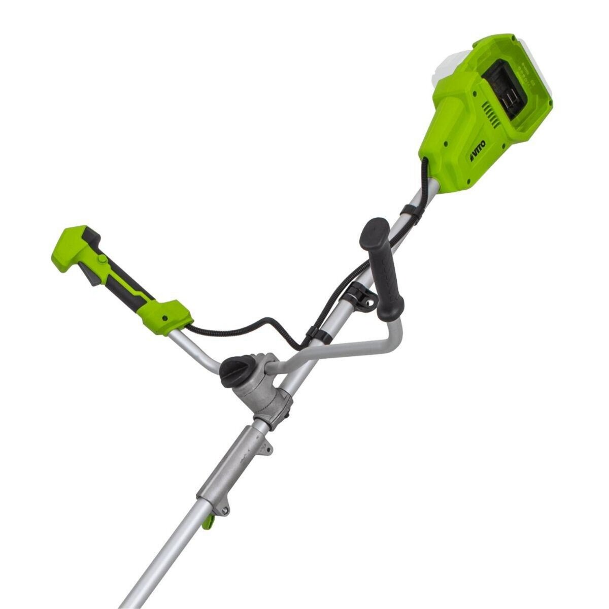 VITO Débroussailleuse et Coupe bordure 40V + 2 Batteries Lithium 3Ah Lame Ø 250mm + Bobine de fil + Chargeur double VITO