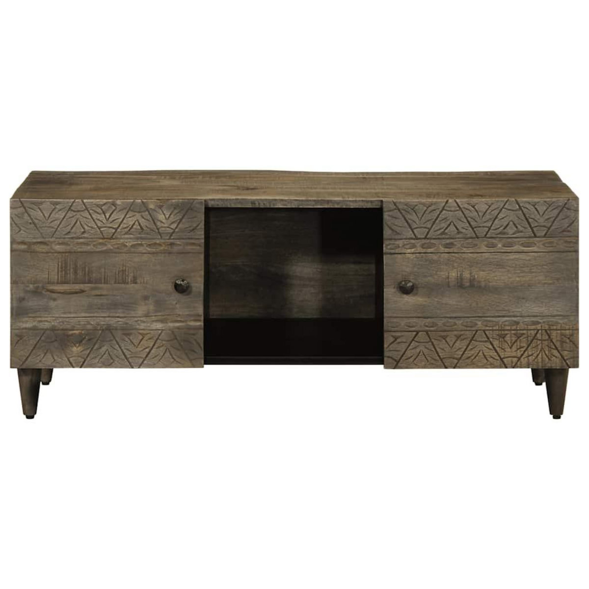 VIDAXL Table basse gris clair 100x54x40 cm bois massif de manguier