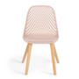 Voir la diapositive 3 : ID MARKET Lot de 4 chaises MANDY mix color pastel rose, blanc, gris clair et bleu