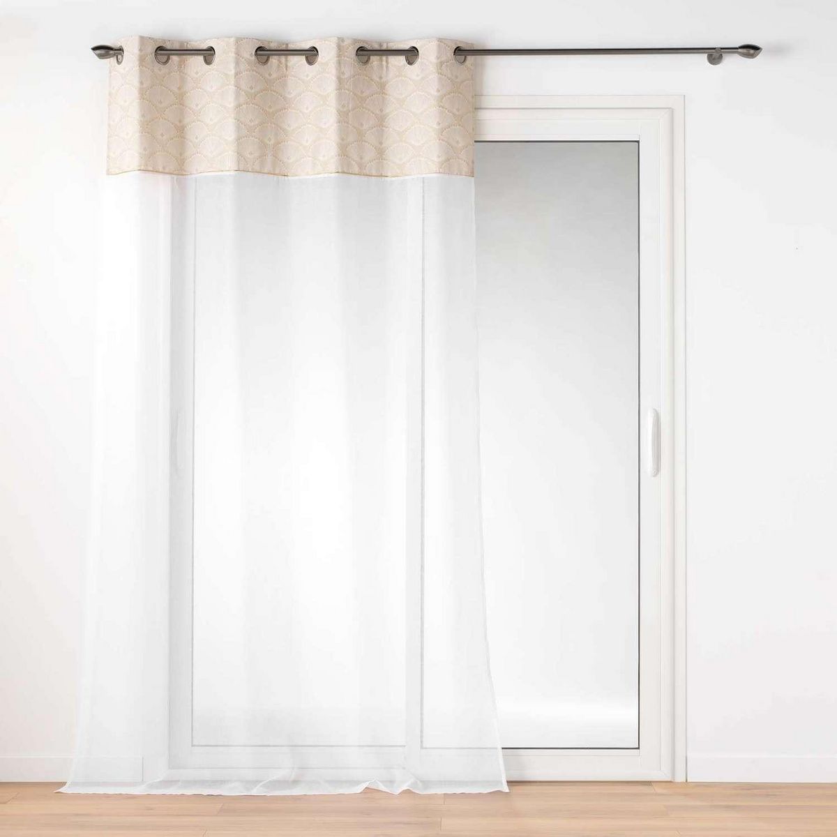 Douceur d'Intérieur Voilage à œillets CREST - Voile sablé - 140 x 240 cm