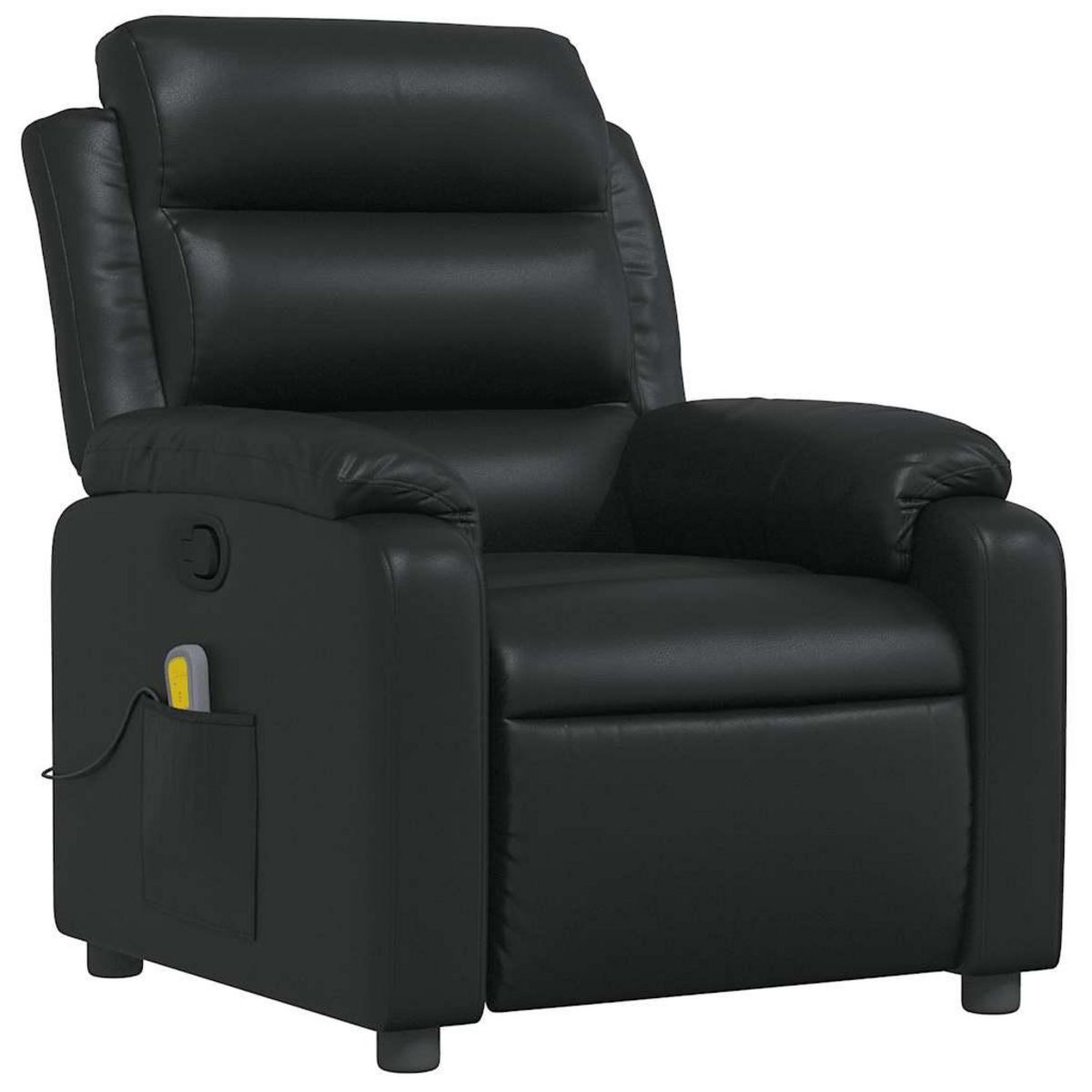 VIDAXL Fauteuil de massage inclinable Noir Similicuir