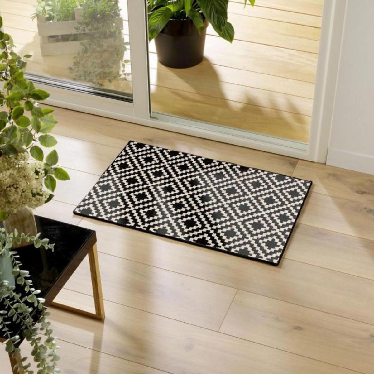 Paris Prix Tapis Multi-Usage Tissé  Losibi  50x80cm Noir