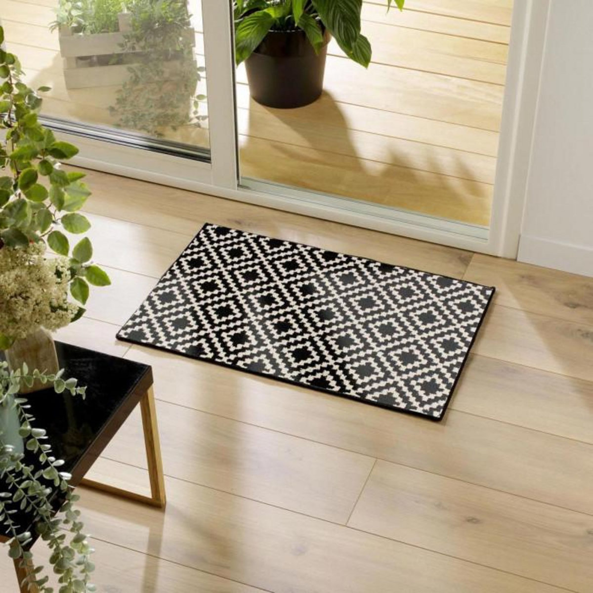 Paris Prix Tapis Multi-Usage Tissé  Losibi  50x80cm Noir