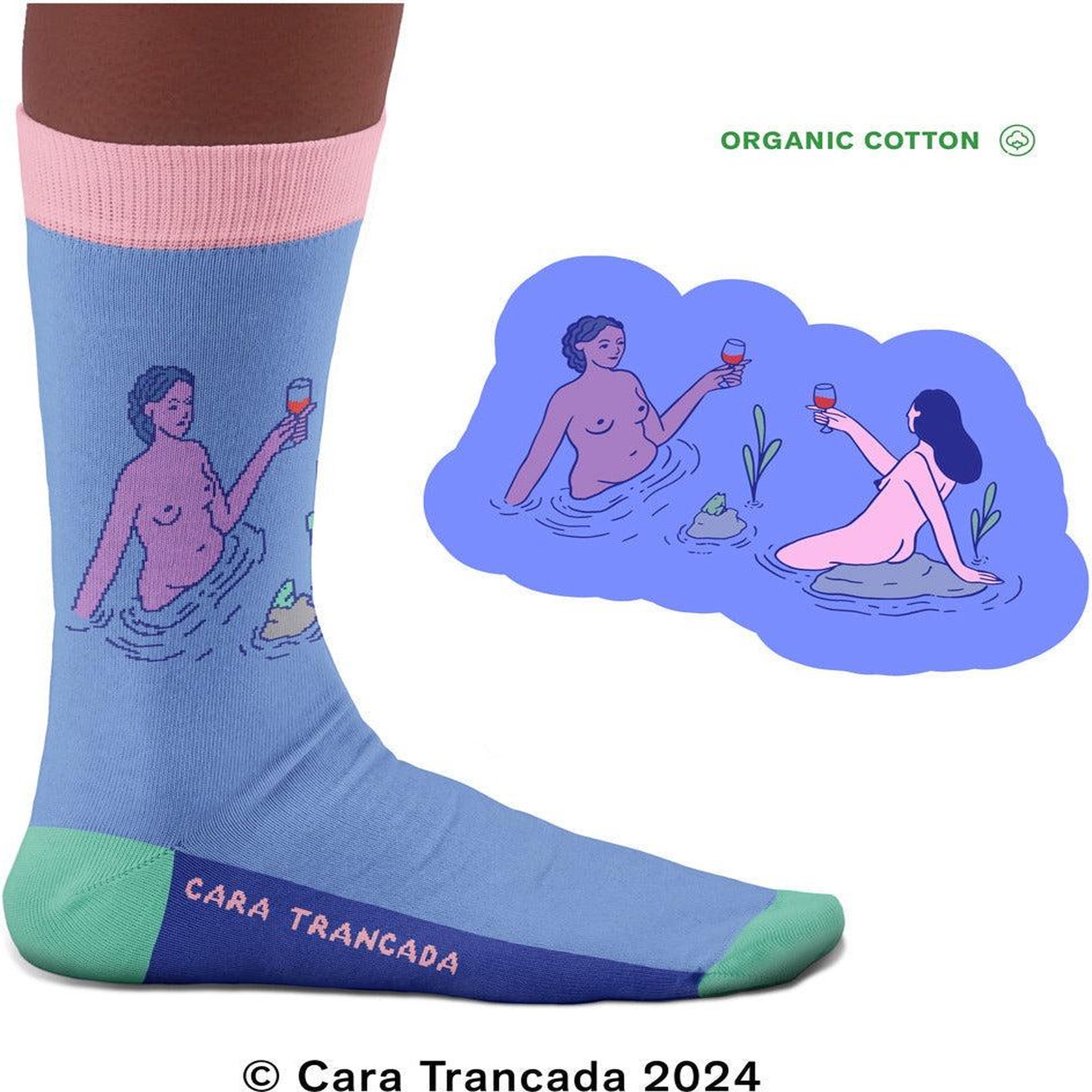 Voir la diapositive 4 : SOCK AFFAIRS Chaussettes coton bio conversations, cara trancada